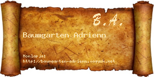 Baumgarten Adrienn névjegykártya